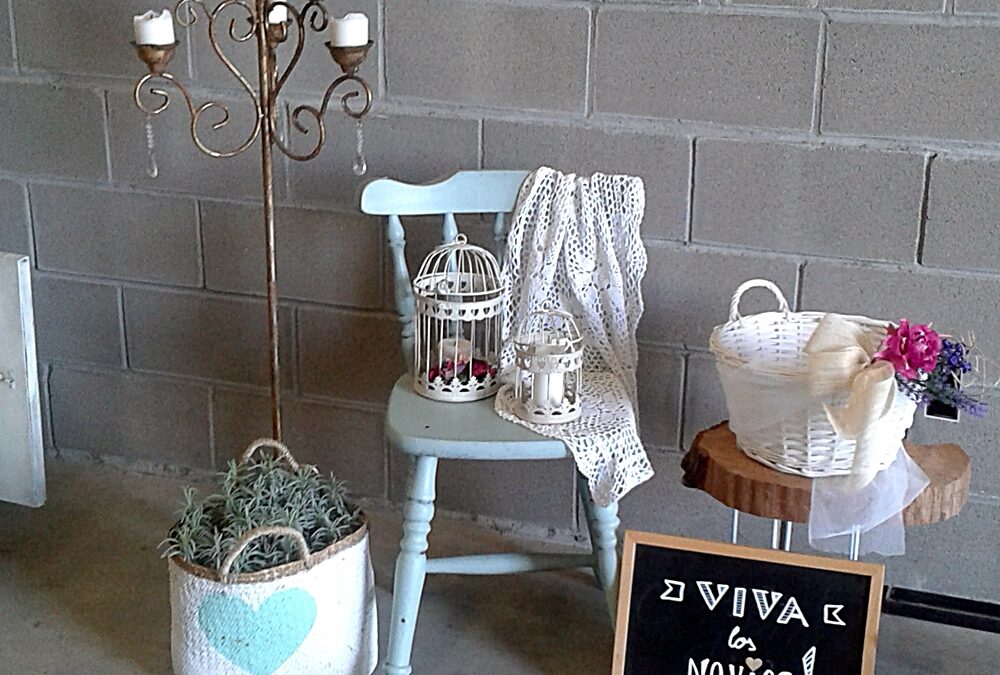 decoración con silla boho