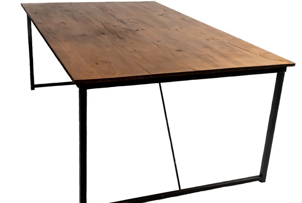 mesa madera 2 x 1,20 vista e